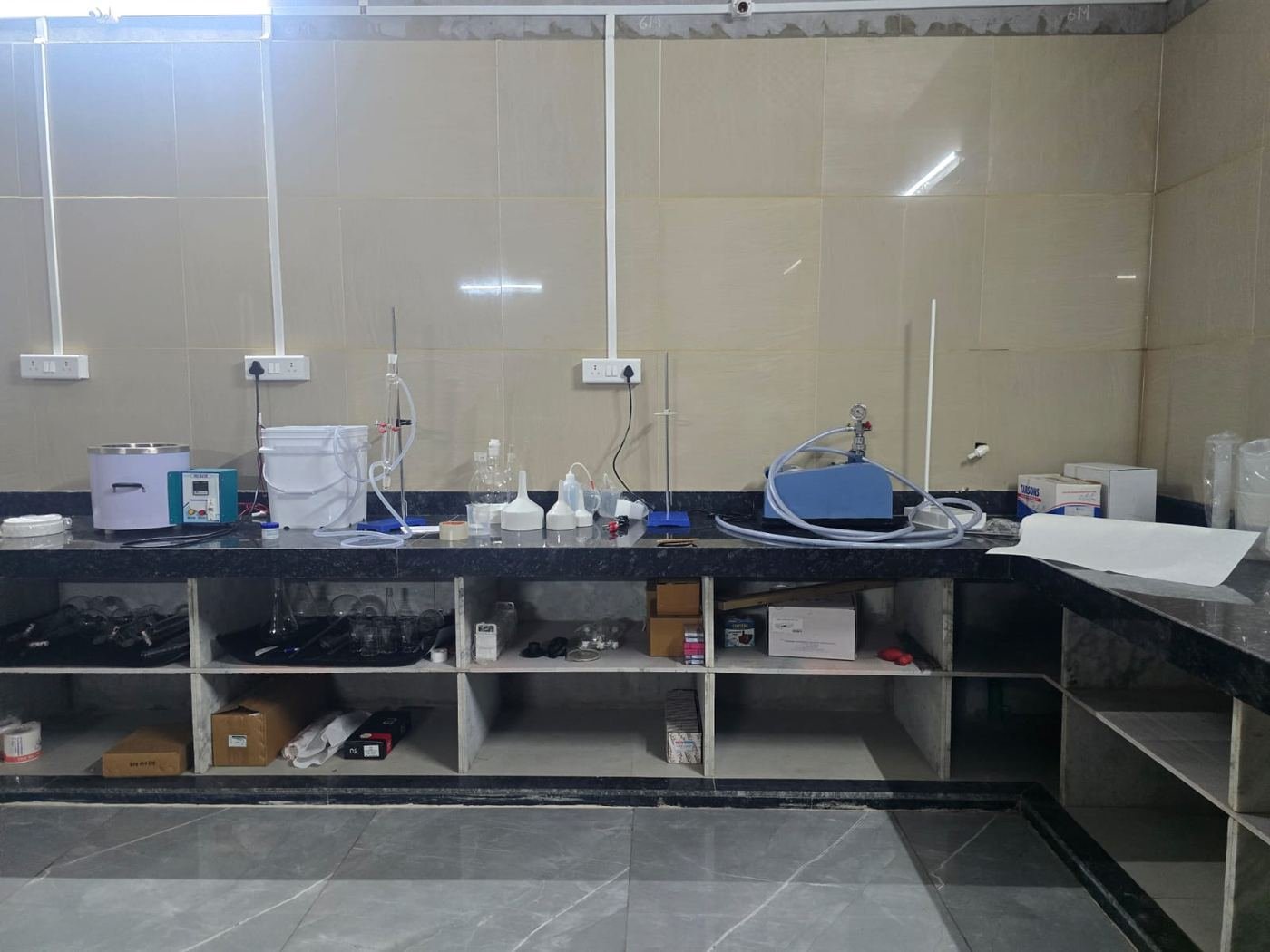 Quality control laboratory used for batch testing
